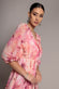 FLORAL PRINT WRAP A LINE MIDI DRESS BY GODDIVA DR5131