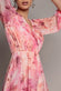FLORAL PRINT WRAP A LINE MIDI DRESS BY GODDIVA DR5131