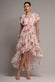 FLUTTER SLEEVE CHIFFON MIDAXI WRAP DRESS DR5140