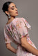 FLUTTER SLEEVE CHIFFON MIDAXI WRAP DRESS DR5140