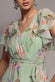 FLUTTER SLEEVE CHIFFON MIDAXI WRAP DRESS DR5140