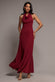 HALTERNECK COWL NECK BACKLESS SCUBA CREPE MAXI DRESS DR5148