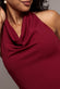 HALTERNECK COWL NECK BACKLESS SCUBA CREPE MAXI DRESS DR5148