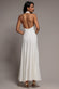 HALTERNECK COWL NECK BACKLESS SCUBA CREPE MAXI DRESS DR5148