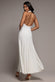 HALTERNECK COWL NECK BACKLESS SCUBA CREPE MAXI DRESS DR5148