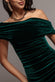 VELVET ONE SHOULDER BARDOT FIT AND FLARE MAXI DRESS DR5166
