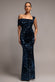 ASYMMETRIC OFF SHOULDER PLEATED WAIST MAXI DRESS DR5171