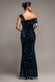 ASYMMETRIC OFF SHOULDER PLEATED WAIST MAXI DRESS DR5171
