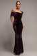 ASYMMETRIC OFF SHOULDER PLEATED WAIST MAXI DRESS DR5171