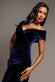 VELVET OFF SHOULDER PLEATED A LINE MAXI DRESS DR5187