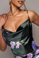 FLORAL PRINT SATIN COWL NECK MAXI DRESS DR5191
