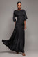 LUREX KIMONO SLEEVE GATHERED WAIST MAXI DRESS DR5196