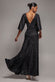 LUREX KIMONO SLEEVE GATHERED WAIST MAXI DRESS DR5196