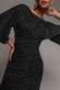 LUREX KIMONO SLEEVE GATHERED WAIST MAXI DRESS DR5196
