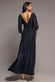 LUREX KIMONO SLEEVE GATHERED WAIST MAXI DRESS DR5196