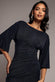 LUREX KIMONO SLEEVE GATHERED WAIST MAXI DRESS DR5196