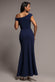 ASYMMETRIC ONE SHOULDER FRONT SPLIT SCUBA CREPE MAXI DRESS DR5200