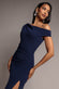 ASYMMETRIC ONE SHOULDER FRONT SPLIT SCUBA CREPE MAXI DRESS DR5200