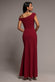 ASYMMETRIC ONE SHOULDER FRONT SPLIT SCUBA CREPE MAXI DRESS DR5200