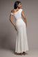 ASYMMETRIC ONE SHOULDER FRONT SPLIT SCUBA CREPE MAXI DRESS DR5200