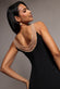 DIAMANTE PEARL NECK SCUBA CREPE SLEEVELESS MAXI DRESS DR5210
