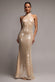 SEQUIN OPEN BACK HALTER NECK MAXI DRESS DR5237