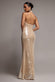SEQUIN OPEN BACK HALTER NECK MAXI DRESS DR5237