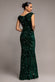 SEQUIN & VELVET OFF THE SHOULDER WRAP MAXI DRESS DR5256