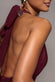 HALTER NECK EMPIRE WAIST GATHERED MAXI DRESS BY GODDIVA DR5259