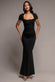 PLEATED ASYMMETRIC BODICE MERMAID MAXI DRESS DR5277