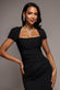 PLEATED ASYMMETRIC BODICE MERMAID MAXI DRESS DR5277