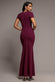 PLEATED ASYMMETRIC BODICE MERMAID MAXI DRESS DR5277