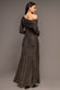 OFF SHOULDER GATHERED BARDOT ASYMMETRIC LUREX MAXI DRESS DR5288