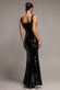 SLEEVELESS SQUARE NECK SEQUIN MERMAID MAXI DRESS DR5290