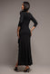 FRONT WRAP ASYMMETRIC HEM SCUBA MAXI DRESS DR5295