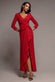 FRONT WRAP ASYMMETRIC HEM SCUBA MAXI DRESS DR5295