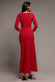FRONT WRAP ASYMMETRIC HEM SCUBA MAXI DRESS DR5295