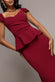 CAP SLEEVE SWEETHEART PEPLUM SCUBA MAXI DRESS DR5302