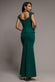 CAP SLEEVE SWEETHEART PEPLUM SCUBA MAXI DRESS DR5302