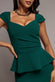 CAP SLEEVE SWEETHEART PEPLUM SCUBA MAXI DRESS DR5302