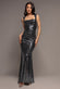 SLEEVELESS PRINCESS SEAM SEQUIN MERMAID MAXI DRESS DR5323