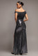 ASYMMETRIC ONE SHOULDER FRONT SPLIT SEQUIN MAXI DRESS DR5331