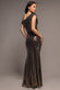 ASYMMETRIC ONE SHOULDER FRONT SPLIT SEQUIN MAXI DRESS DR5331