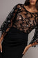 KIMONO SLEEVE LACE-SCUBA CREPE MERMAID MAXI DRESS DR5350