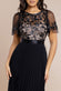 Embroidered Top Chiffon Pleated Midi DR3802