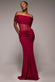 Gathered Off The Shoulder Mesh Waist Panel Maxi Dress DR4857