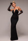 Strapless Super Plunge Diamante Neck Maxi Dress DR4716