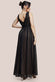 Ombre Pleated Dobby Mesh Corsage Maxi Dress DR4294