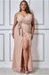 Lurex Spaghetti Strap Wrap Maxi Dress With Split DR3137P