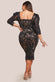 Square Neck Scalloped Lace Midi Dress DR4124PLUS